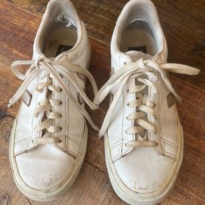 VEJA CAMPO LEATHER WHITE PLATINE